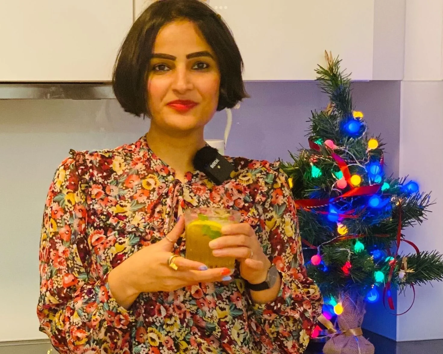  A sip of refreshment from a team event 