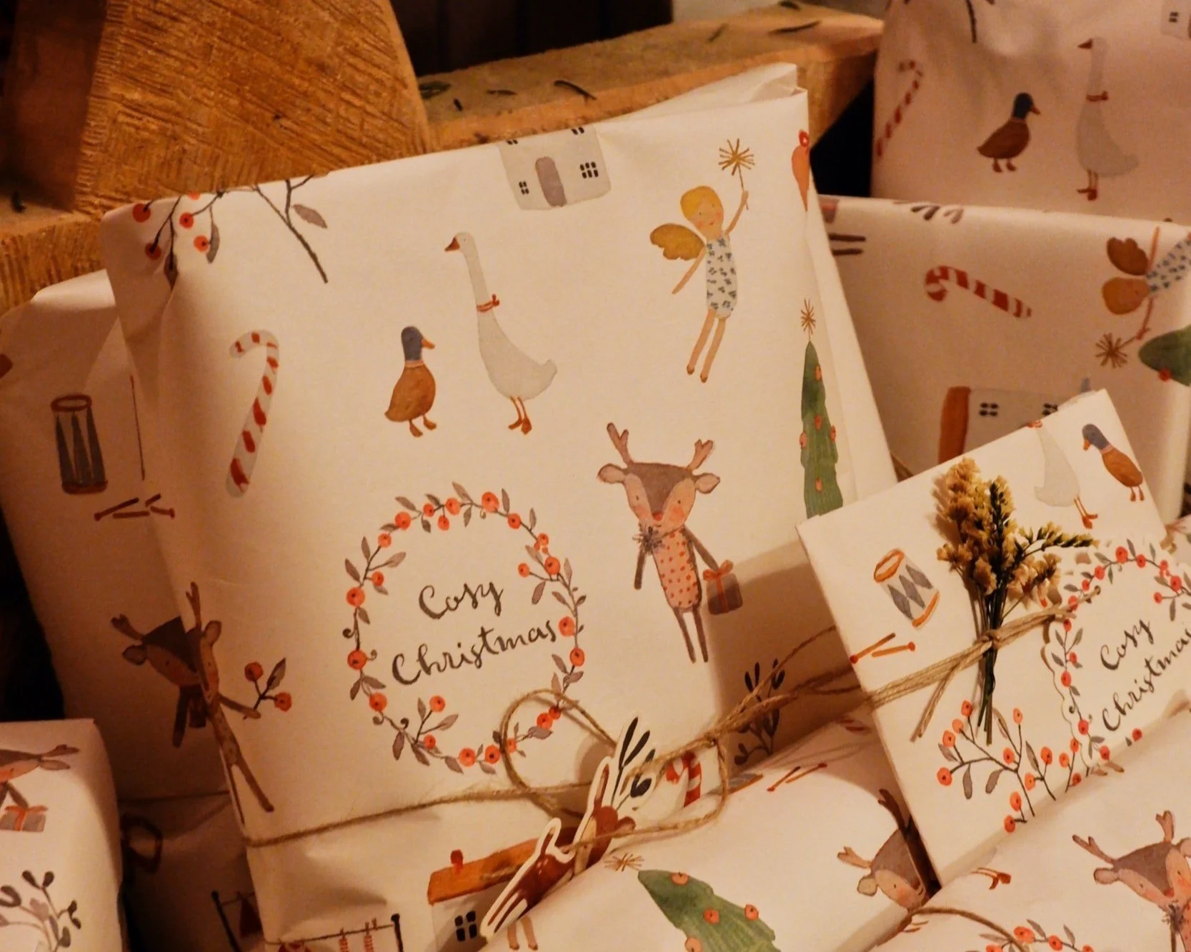  Beautifully wrapped presents for donations 